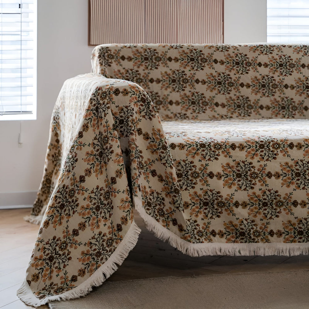 Sofa Cover Plum Jacquard Microfibre | Elegant Home Decor 3