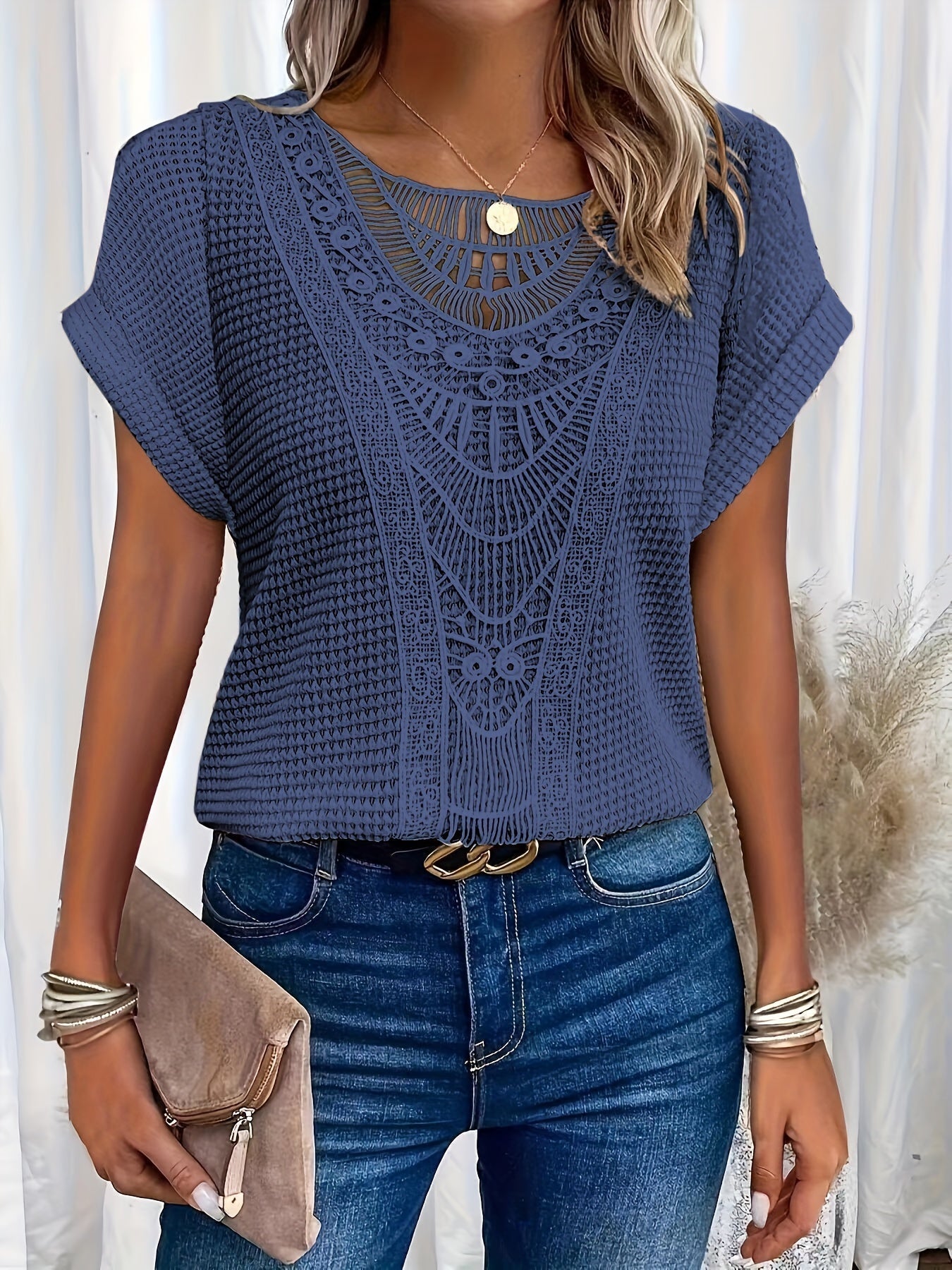 Women Boho Crochet Lace Top | Madelyn