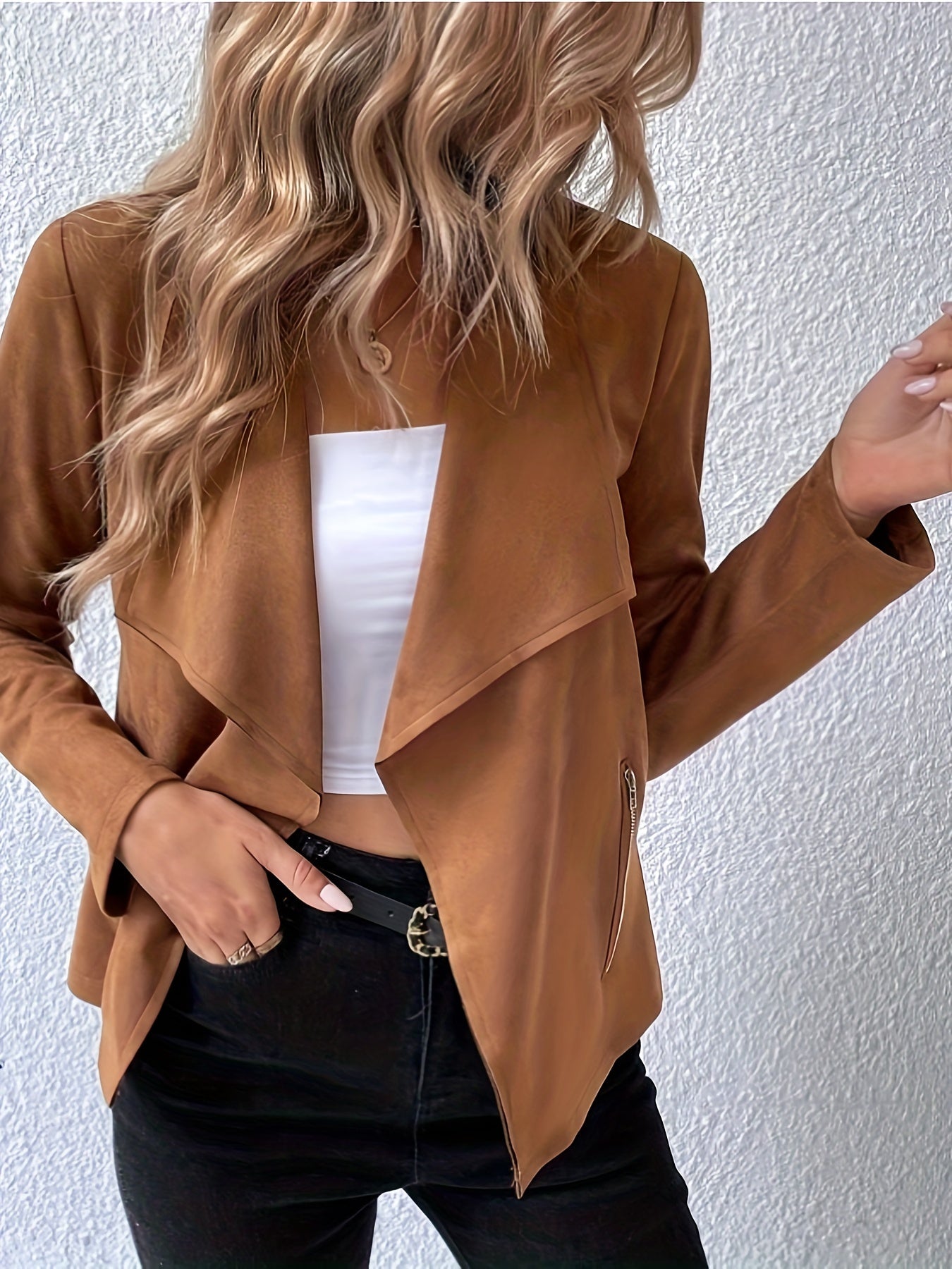 Women Chic Asymmetrical Zip Jacket | Cressilda