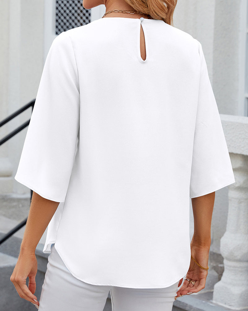 Women Elegant Split-Sleeve Blouse | Xanthe