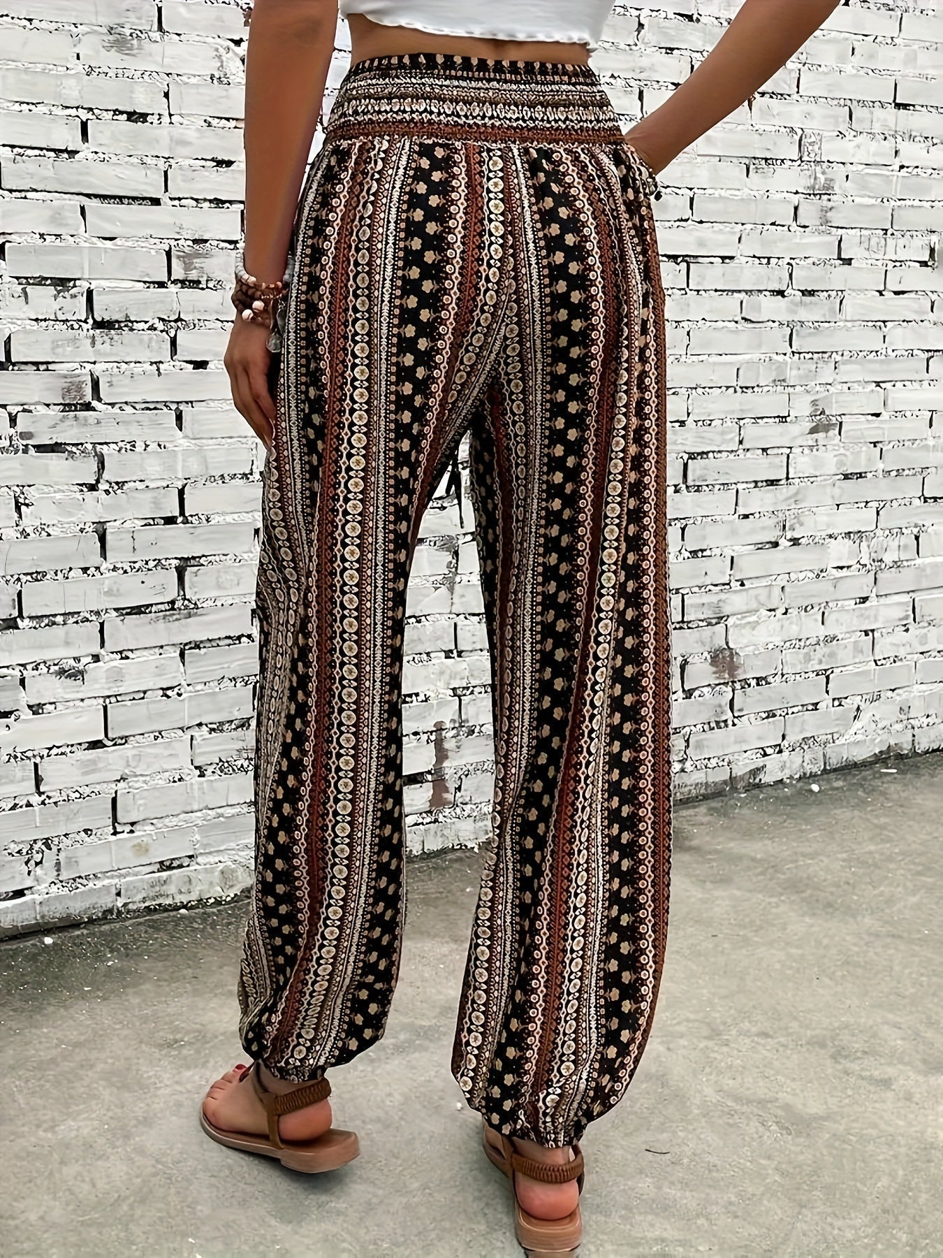 Viviana | Stylish High-Waist Printed Pants for Women