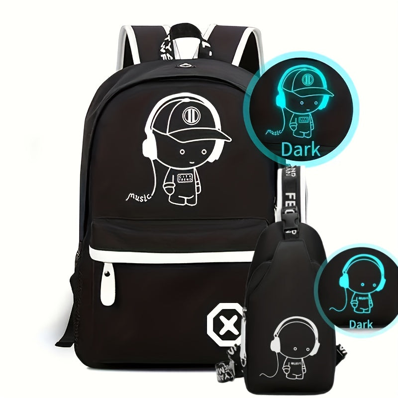 Men Luminous Backpack Set | Kurt