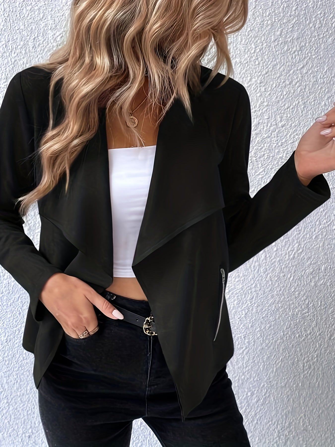 Women Chic Asymmetrical Zip Jacket | Cressilda