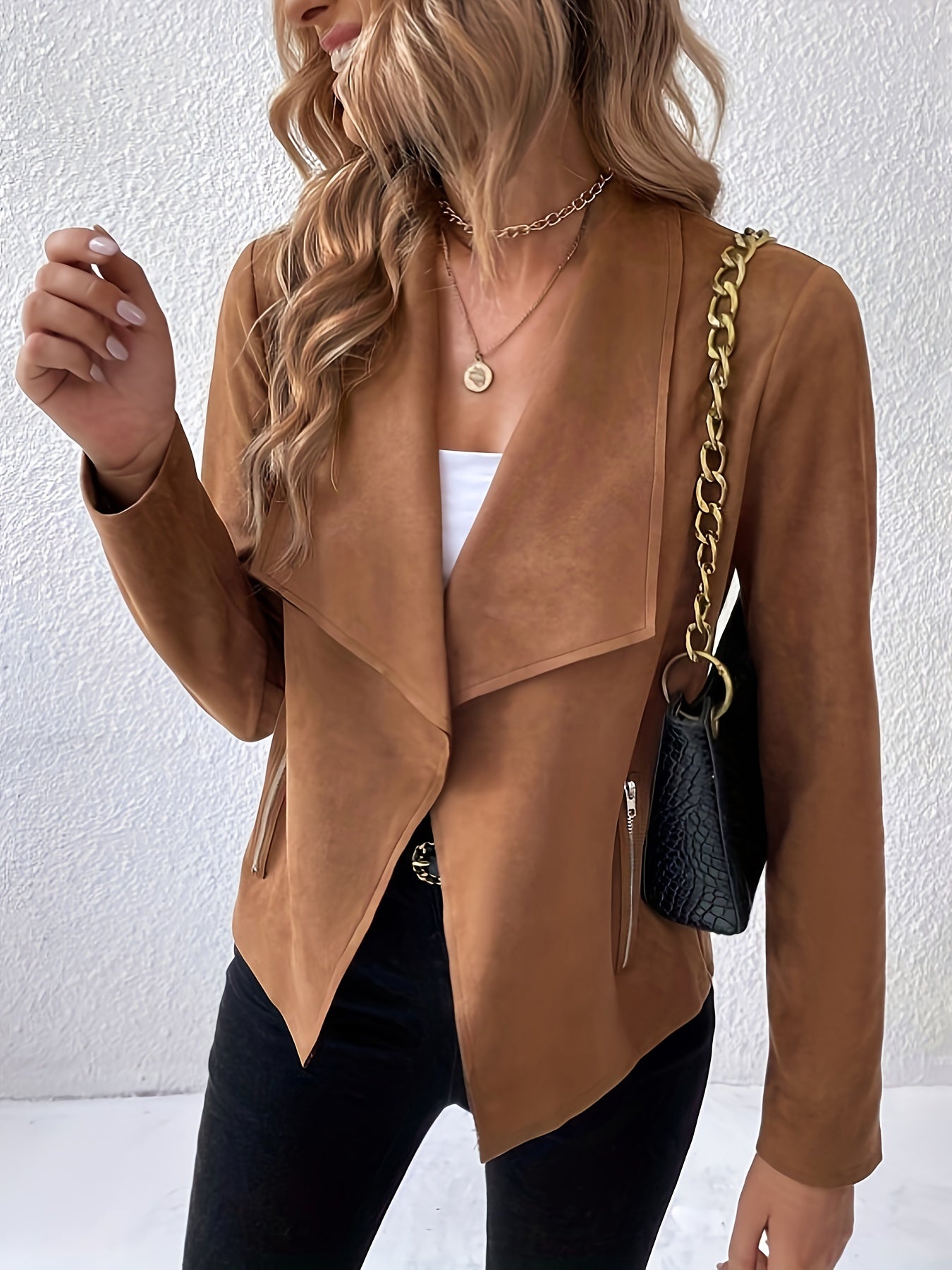 Women Chic Asymmetrical Zip Jacket | Cressilda