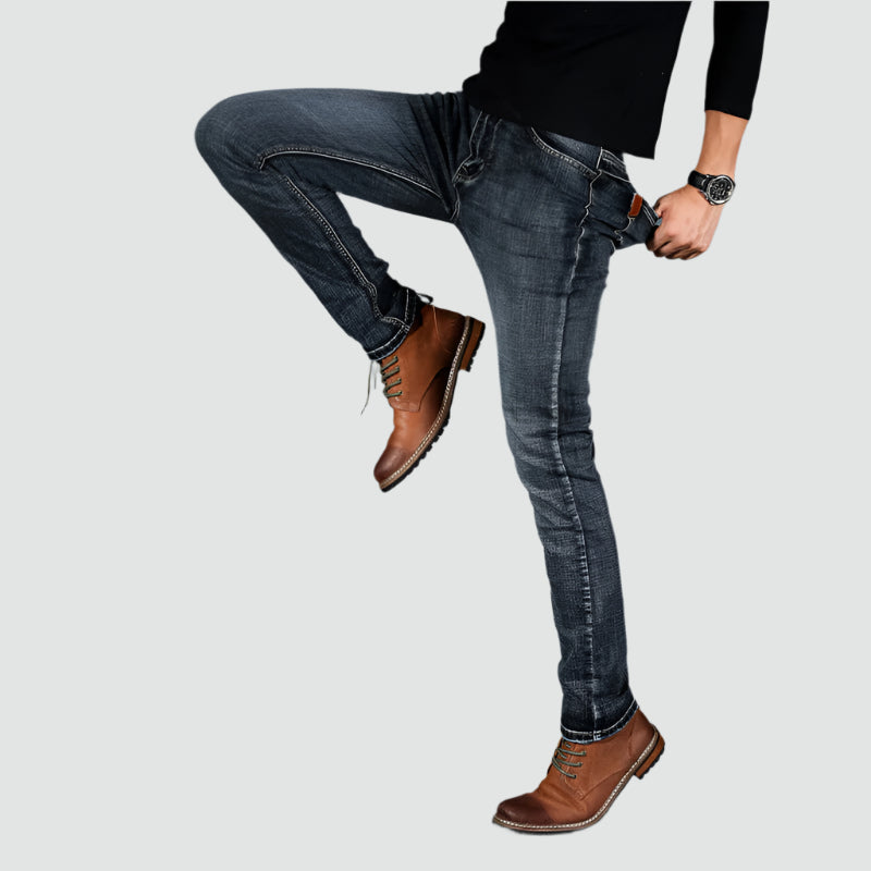 Variant image for Men's Slim Fit Stretch Jeans Dark Wash Denim | Owen-13
