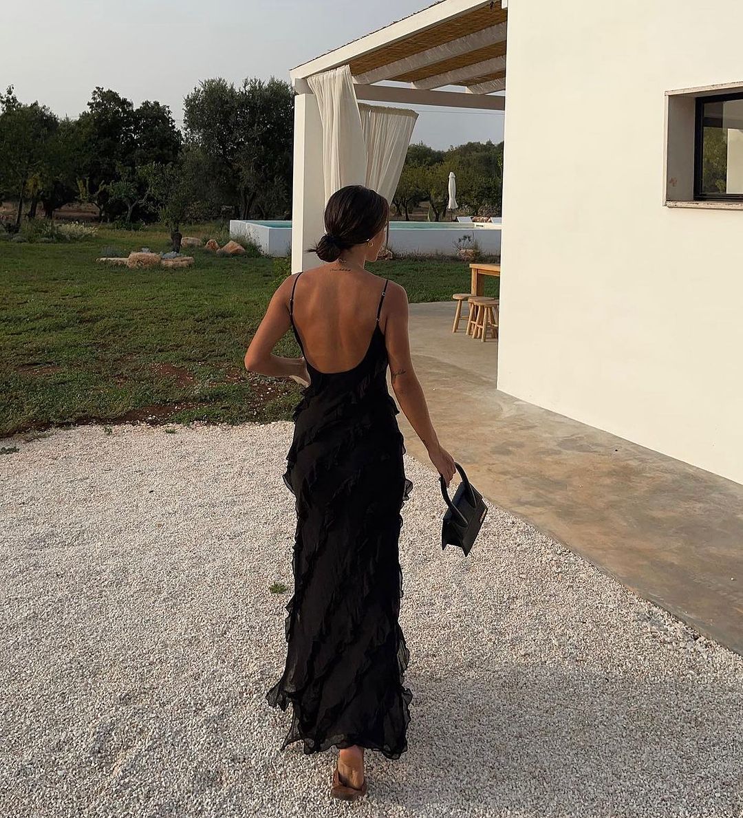 Women Elegant Ruffle Maxi Dress | Abby