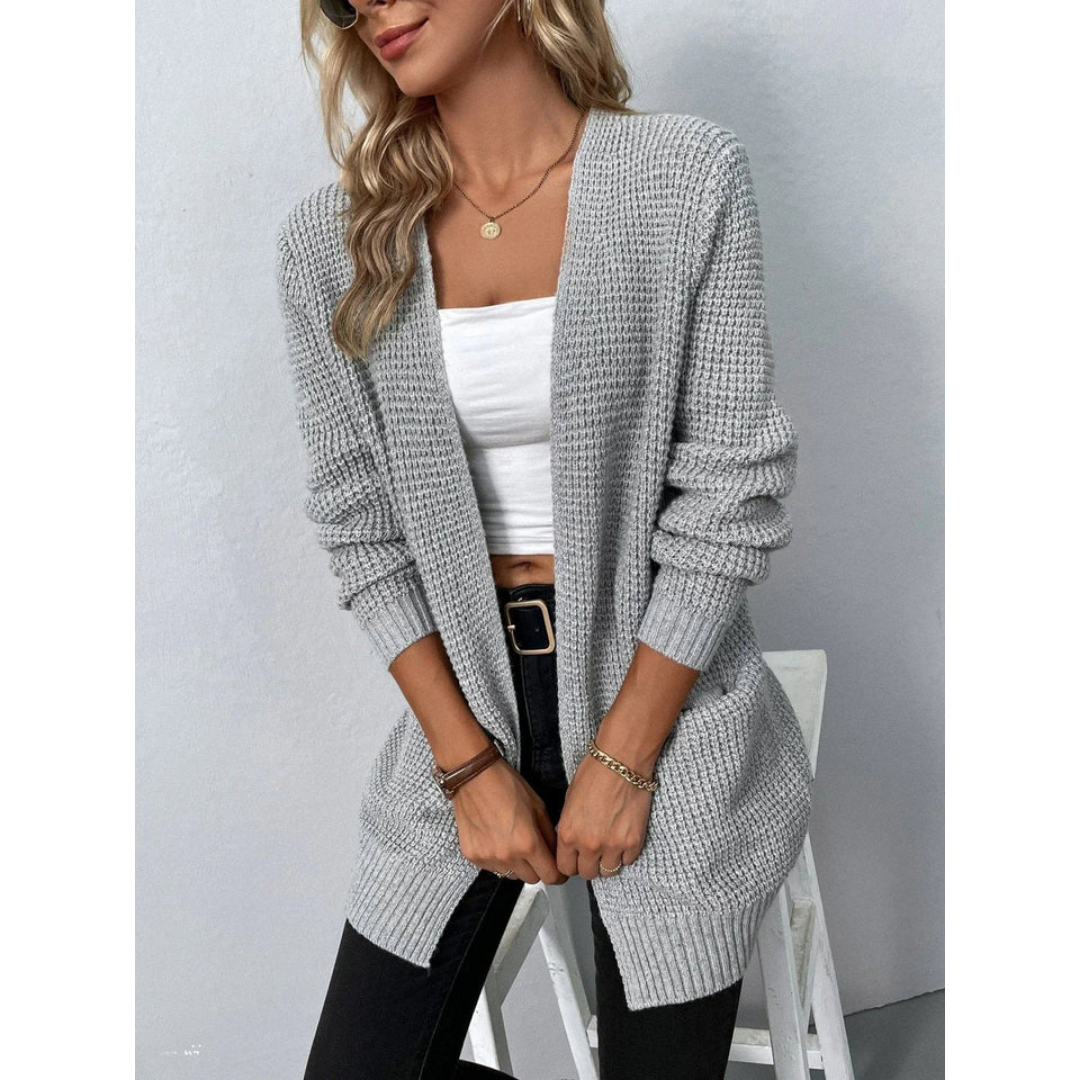 Women Open Front Knit Cardigan | Amelina