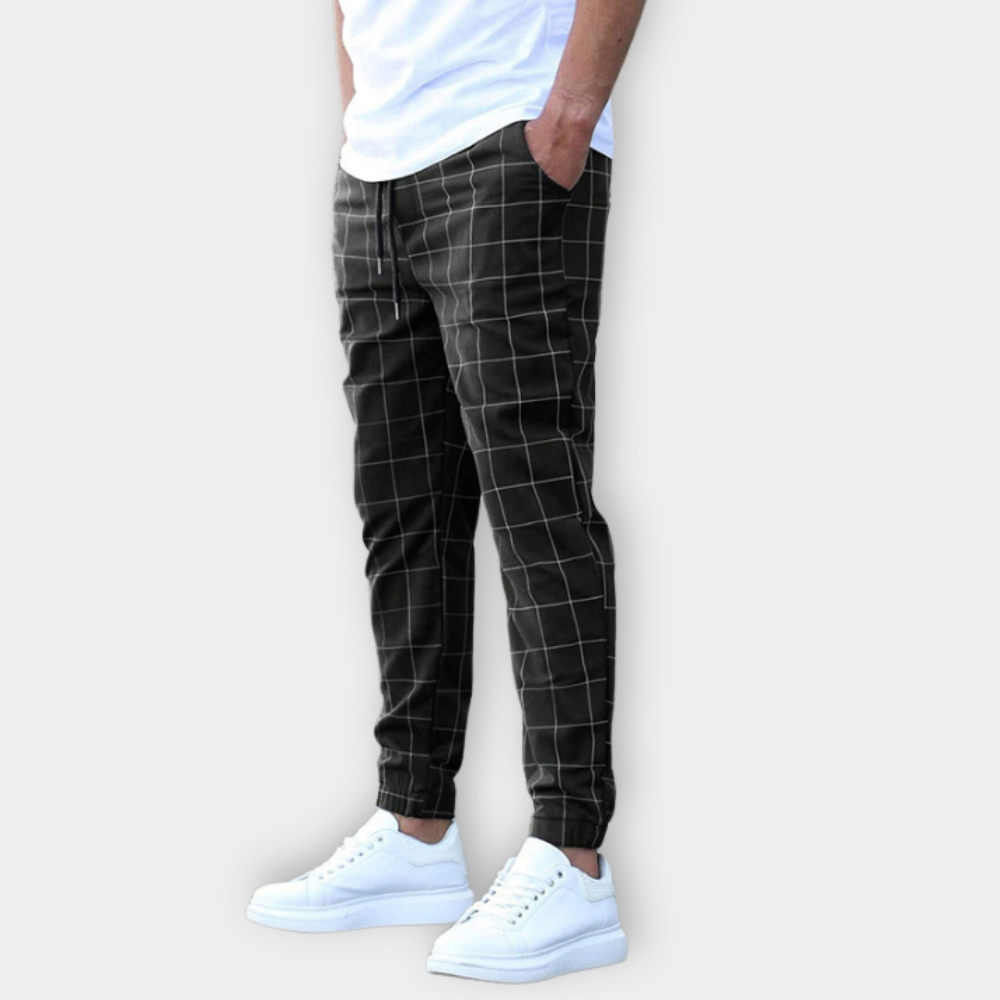 Variant image for Men's Jogger Pants Checked Cotton | Conrad-9