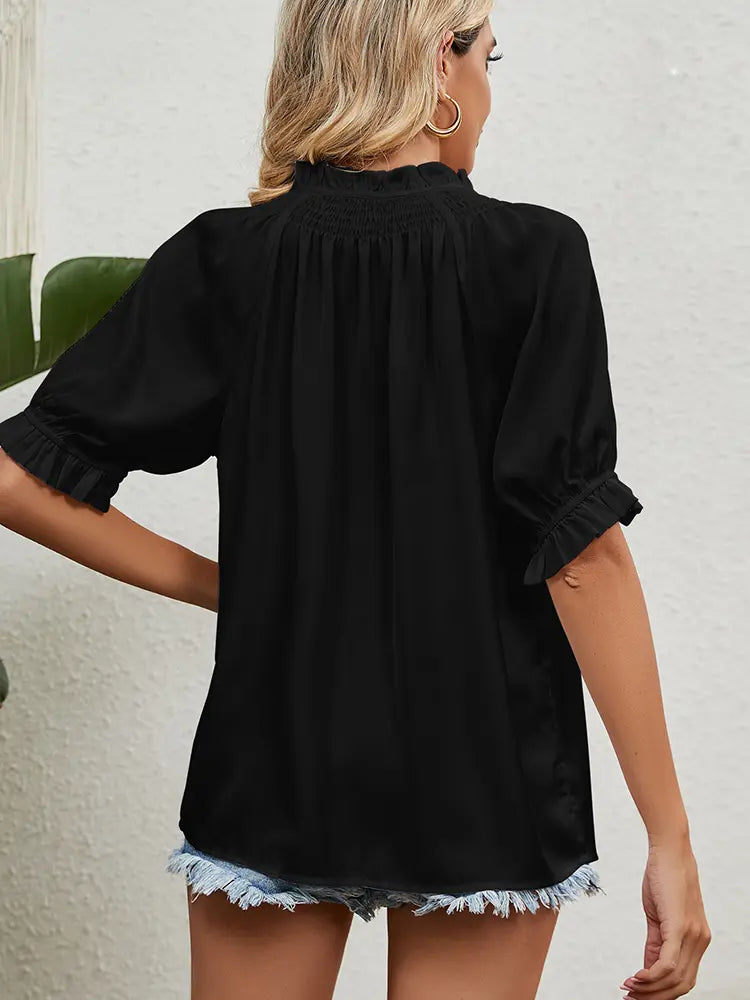 Women Chiffon Blouse White Lightweight | Sophia-4