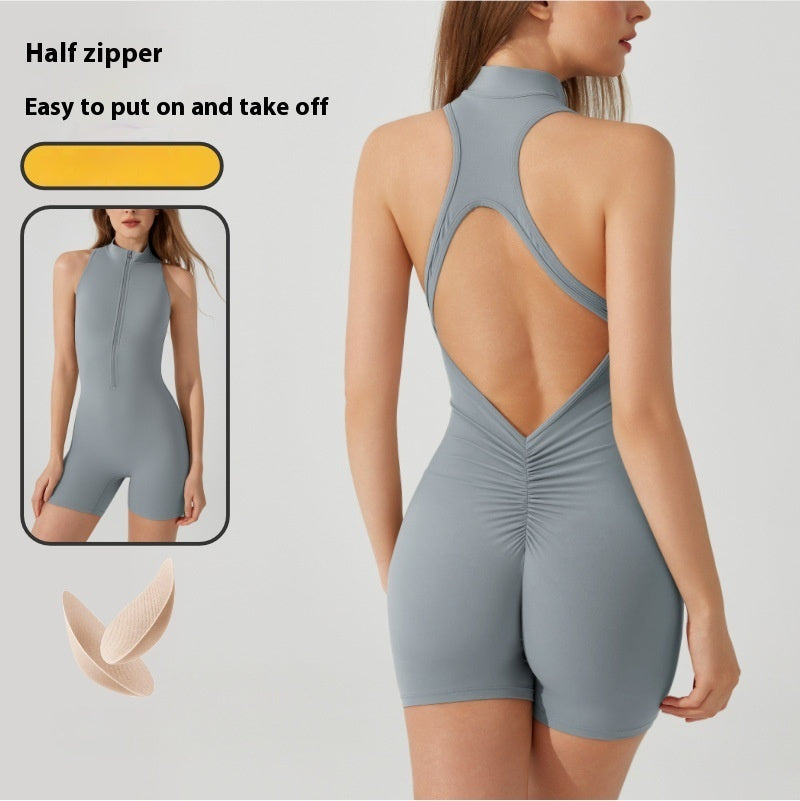 Variant image for Women Jumpsuit Sea Blue Nylon Spandex | Aurora-5