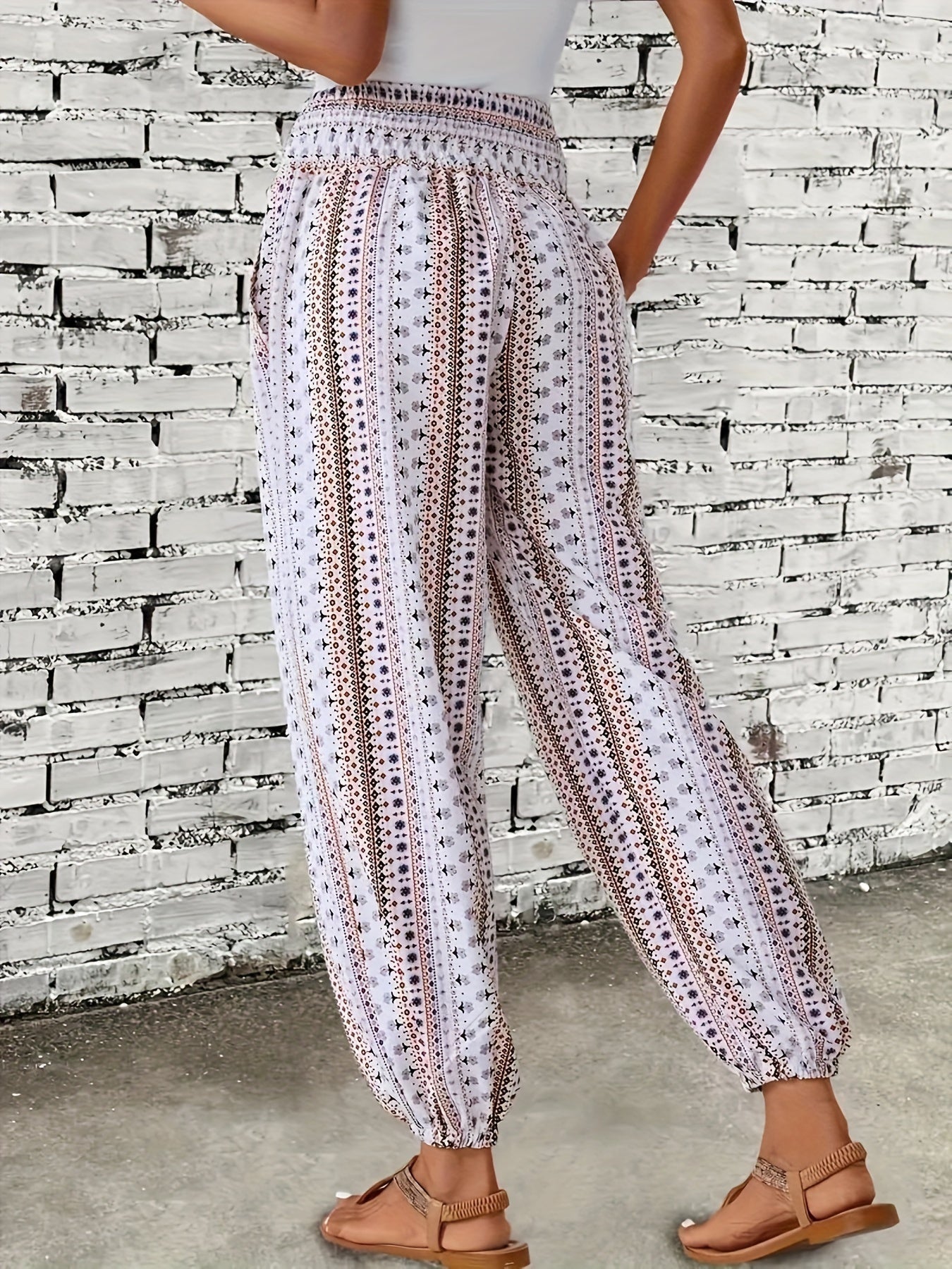Viviana | Stylish High-Waist Printed Pants for Women