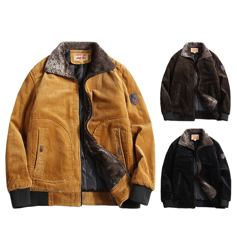 Men Vintage Corduroy Sherpa Jacket | Lawrence