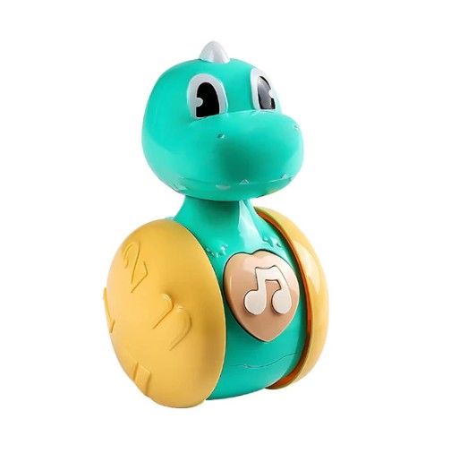 Baby Rolling Toy Pink Plastic Dinosaur | Playful Buddy-4