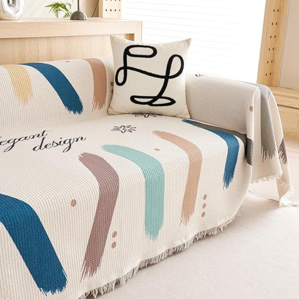 Sofa Cover Abstract Design Cotton-Polyester | Lumiere 3