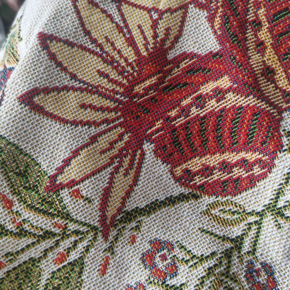 Home Throw Blanket Floral Polyester Cotton | Country Charm 3