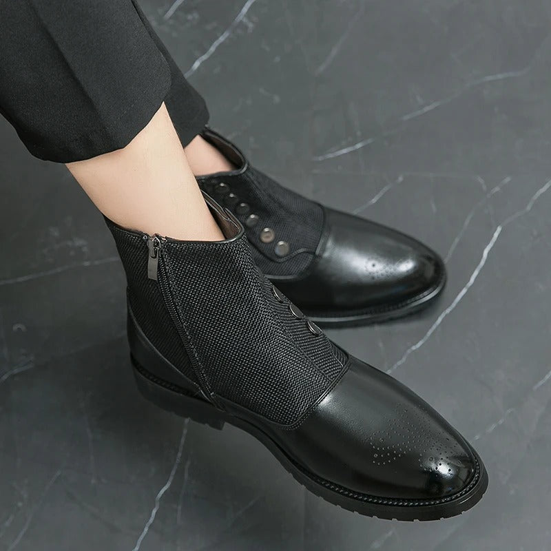 Men Modern Buttoned Ankle Boots | Alexander