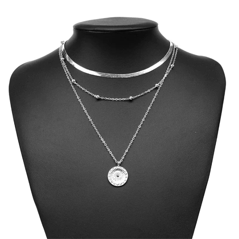 Women Layered Necklace Silver 925 | Elegance-4