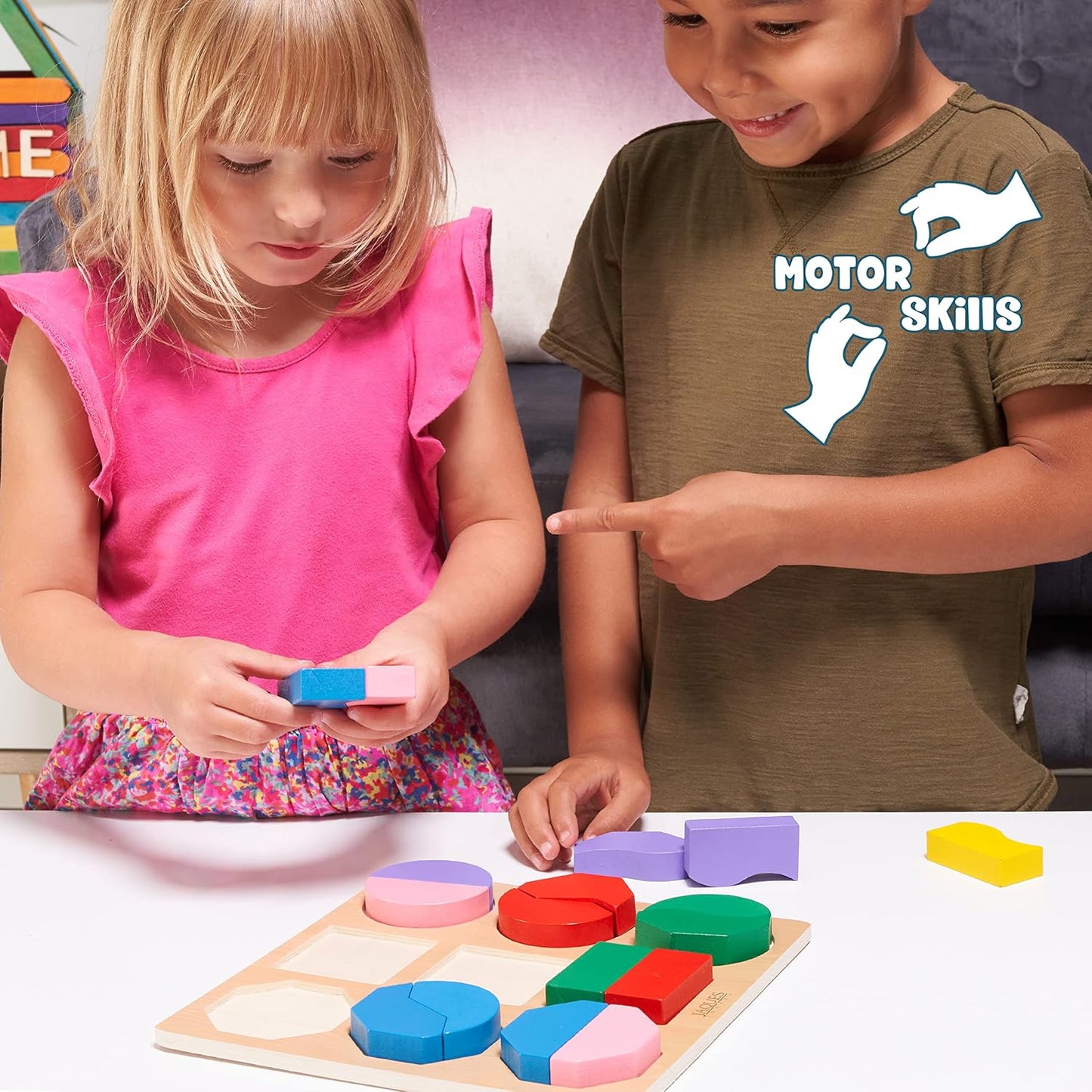 Educational Toy Shape Matching Board Wooden | Learning Fun-4