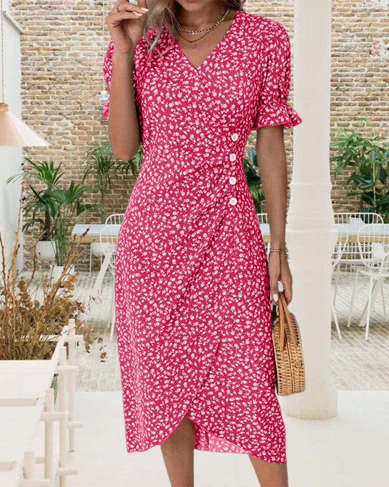 Women Floral Print Wrap Dress | Nina