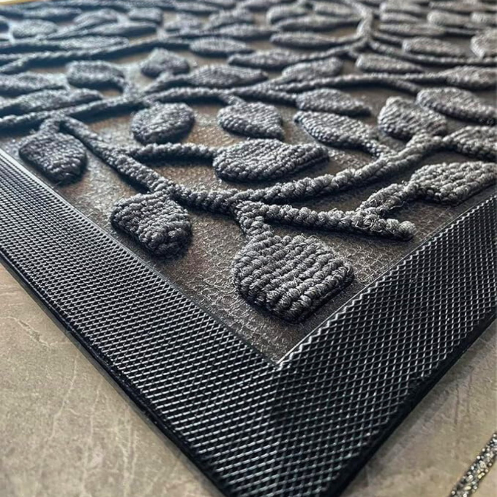 Outdoor Door Mat Olive Green Polyester | Elegance 3
