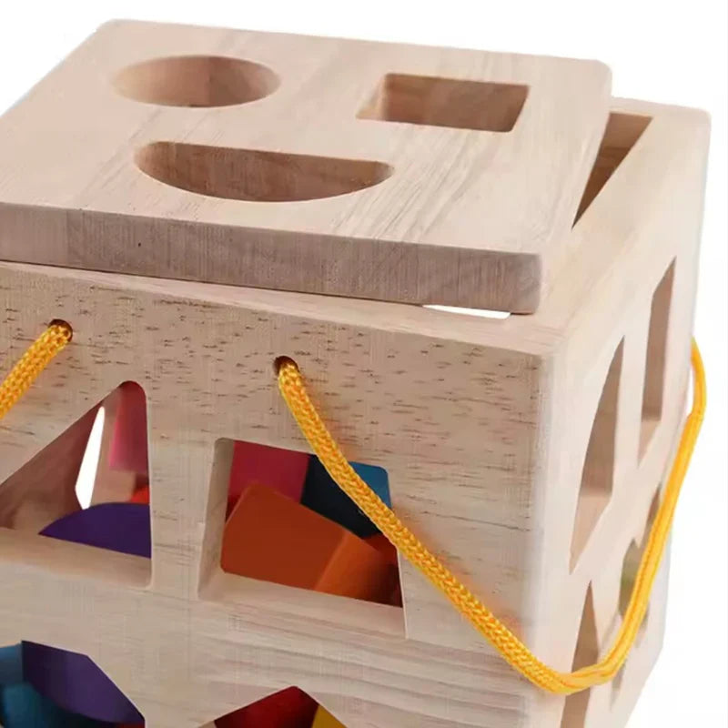 Baby Shape Sorter Cube Multicolor Wooden | Learning Fun-4