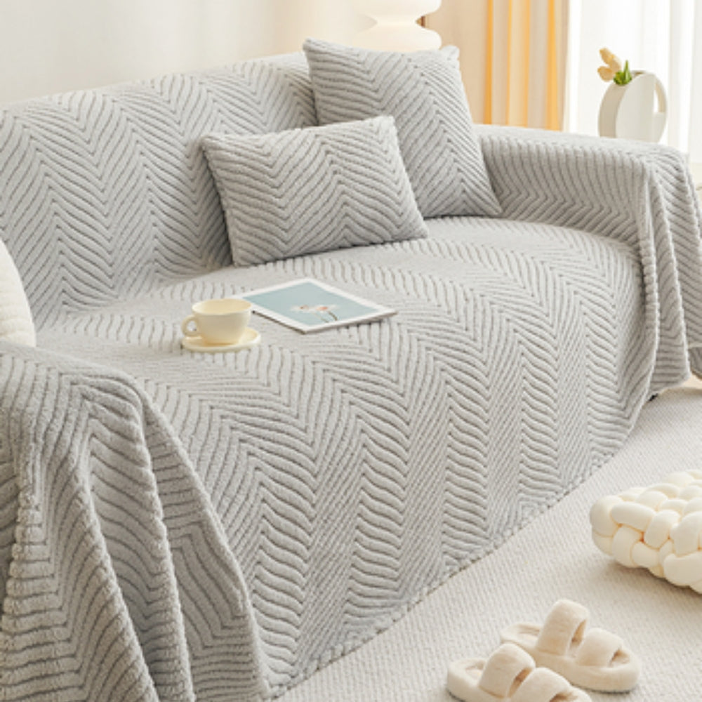 Variant image for Sofa Cover Grey Microfibre | Elegant Comfort-25