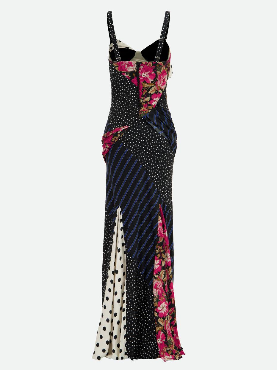 Women Maxi Dress Multi Color Polyester | Bella-4