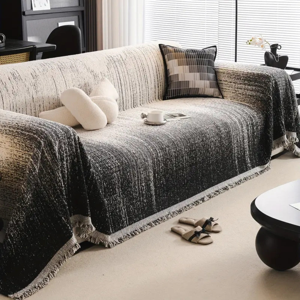 Sofa Cover Neutral Chenille Fabric | Modern Chic 2