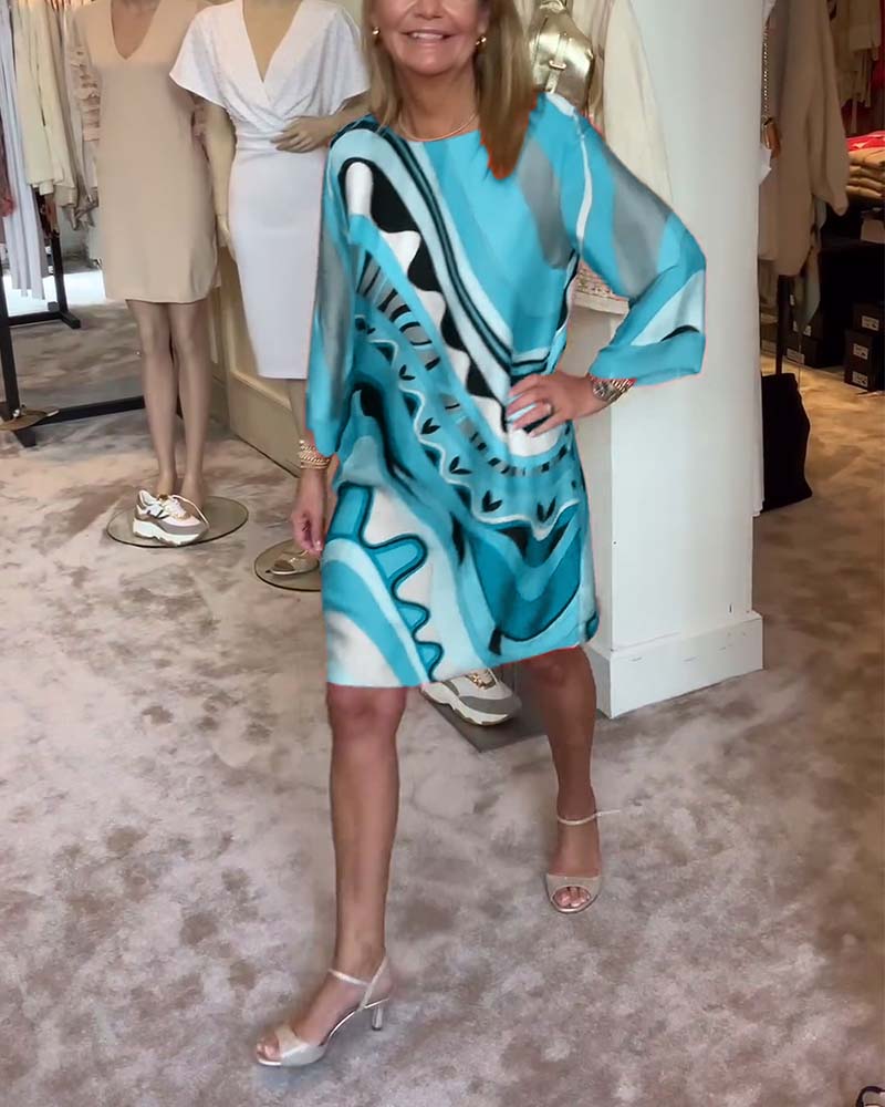 Women Abstract Print Dress | Leona