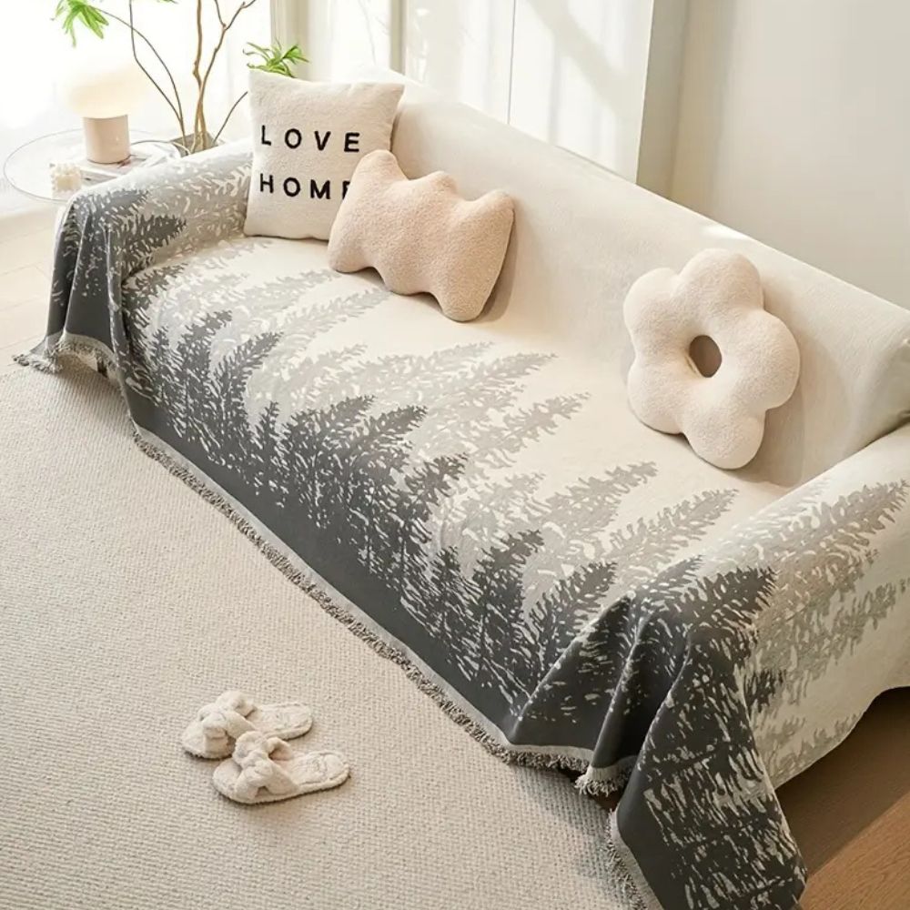 Sofa Cover Green Chenille | Nature's Embrace 5