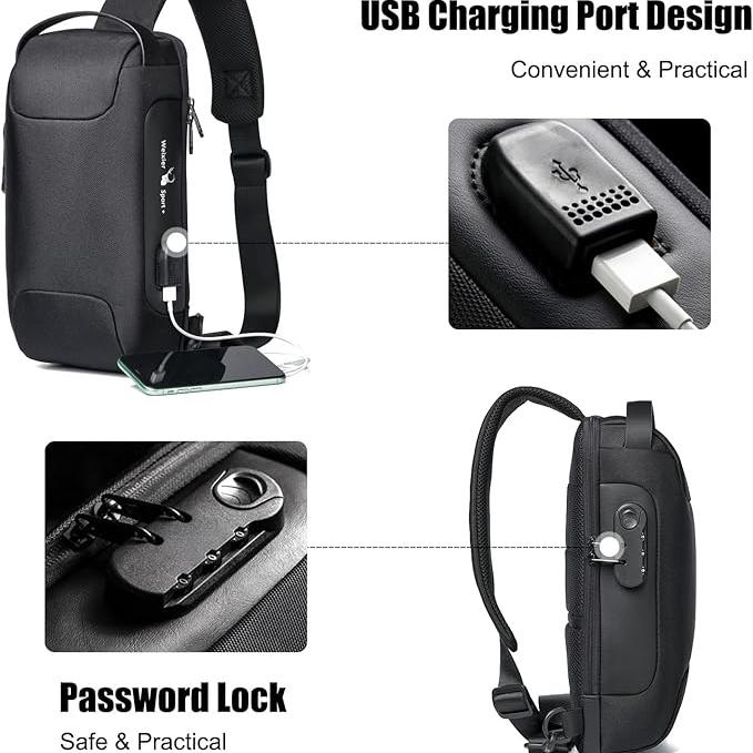 Men Compact Anti-Theft Sling Bag | Francis