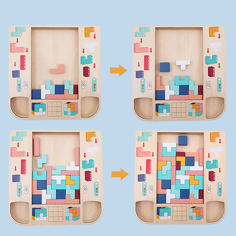 Kids Puzzle Board 2 In 1 Colorful Wooden | Brain Booster-4