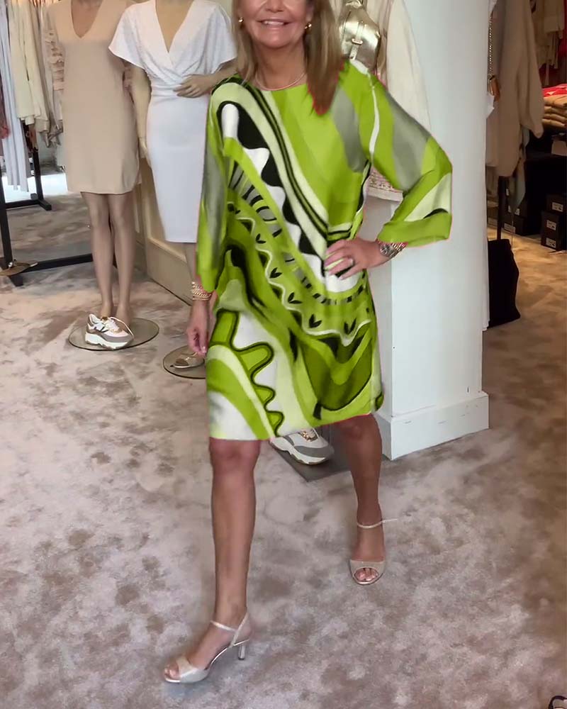 Women Abstract Print Dress | Leona