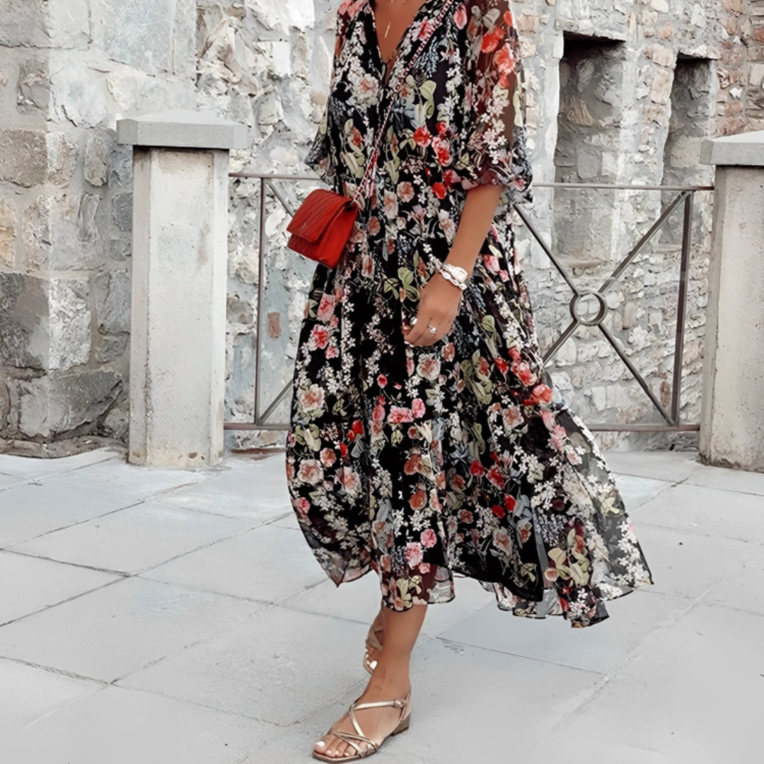 Women Floral Midi Dress | Serena