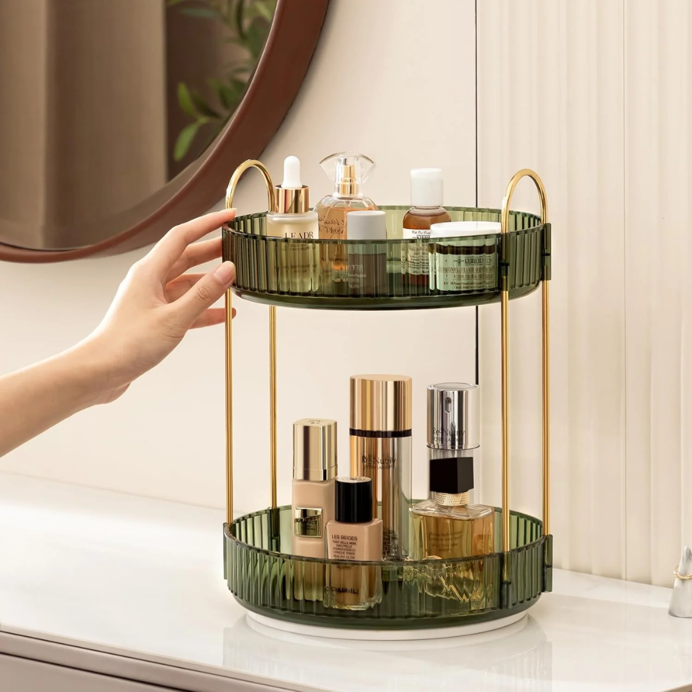 Women Makeup Organizer Rotating Plastic | Elegant Design 2