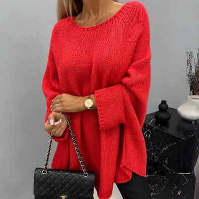 Women Oversized Batwing Knit Sweater | Maria