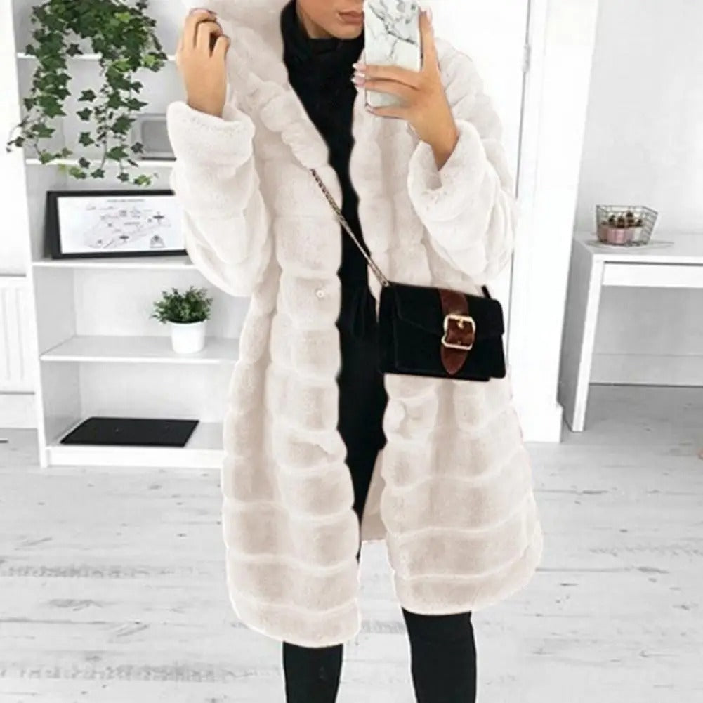 Women Luxe Faux Fur Coat | Adalyn