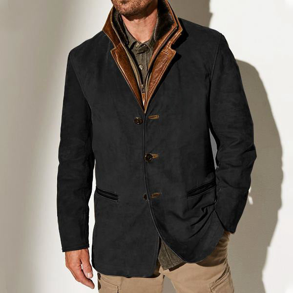 Men Vintage Suede Blazer | Nicholo