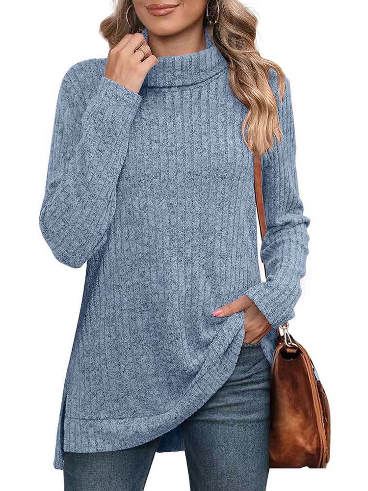 Women Ribbed Turtleneck Knit Sweater | Odette
