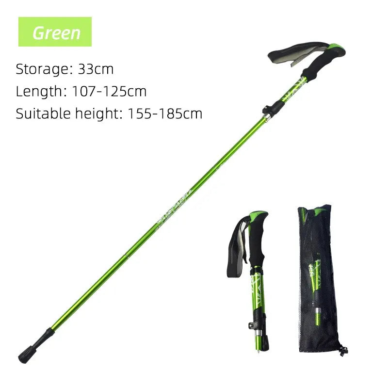 5-Section Telescopic Hiking Poles – Lightweight Collapsible Walking Sticks for Hiking and Camping, Adjustable 65-135 cm 6