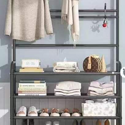 5-Tier Metal Shoe Rack for Entryway Shoe Storage – Durable Organizer in Black and White, Compact Design 2