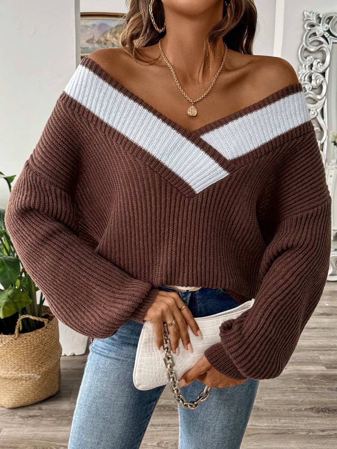 Women Off-Shoulder Knit Sweater | Raquel