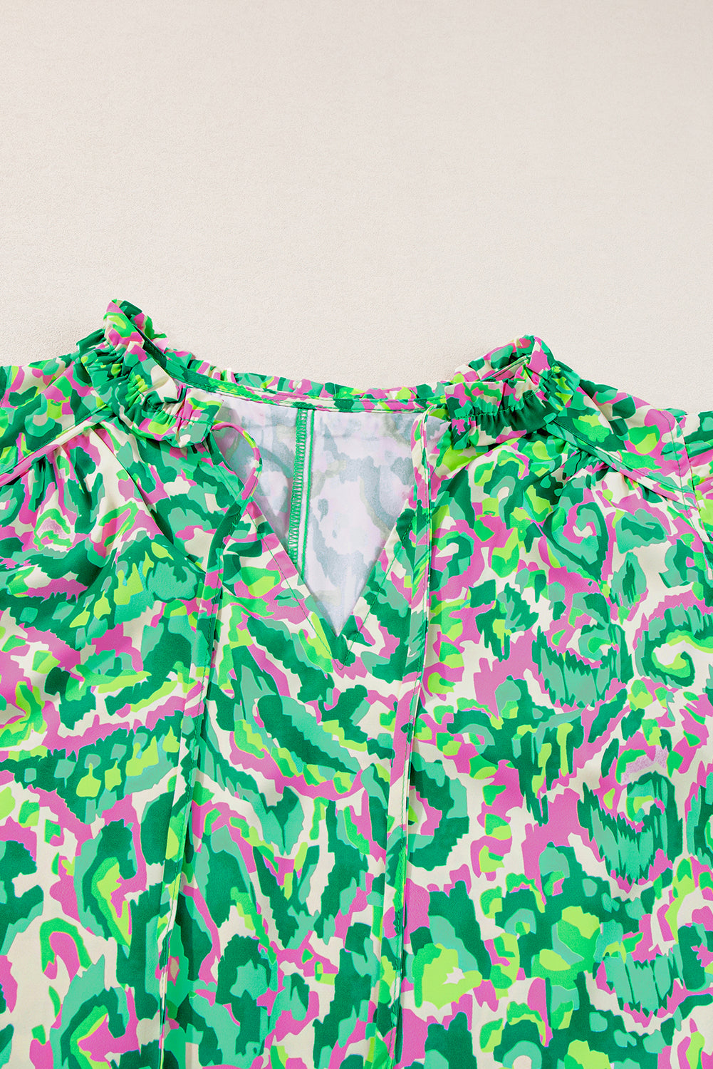 Women Printed Ruffle Sleeve Tank Top | Calindra
