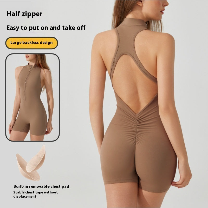 Variant image for Women Jumpsuit Sea Blue Nylon Spandex | Aurora-9