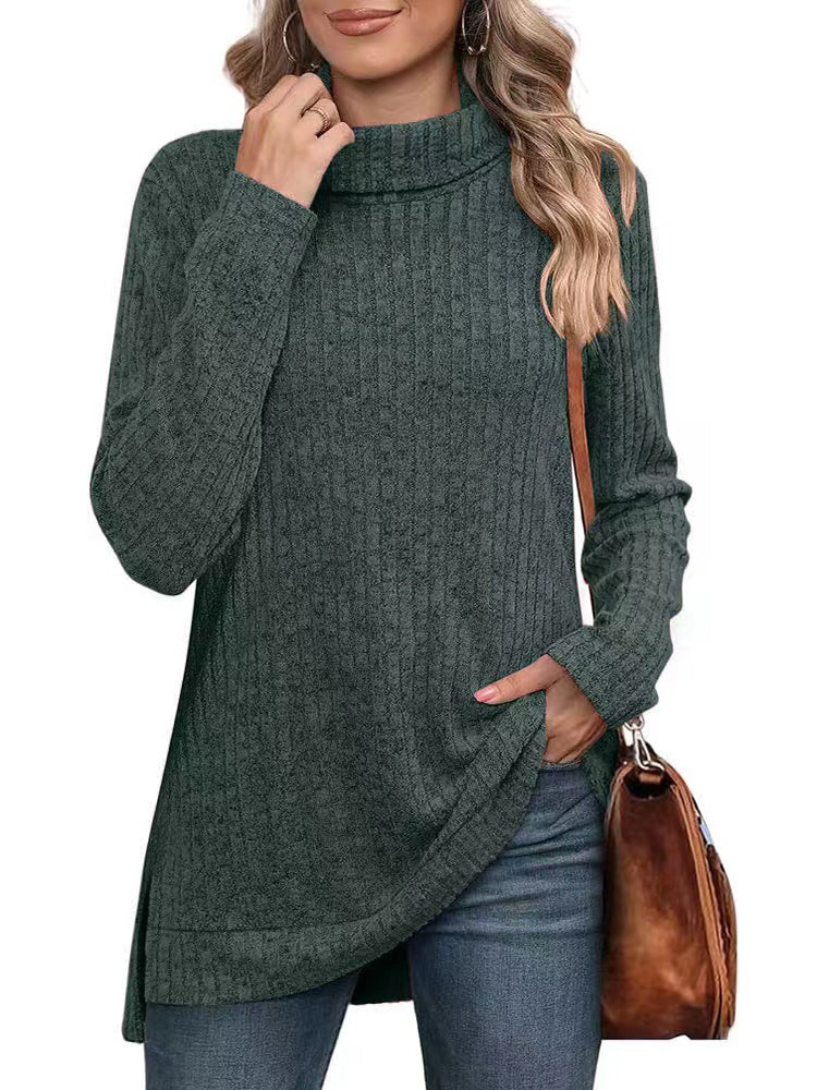 Women Ribbed Turtleneck Knit Sweater | Odette