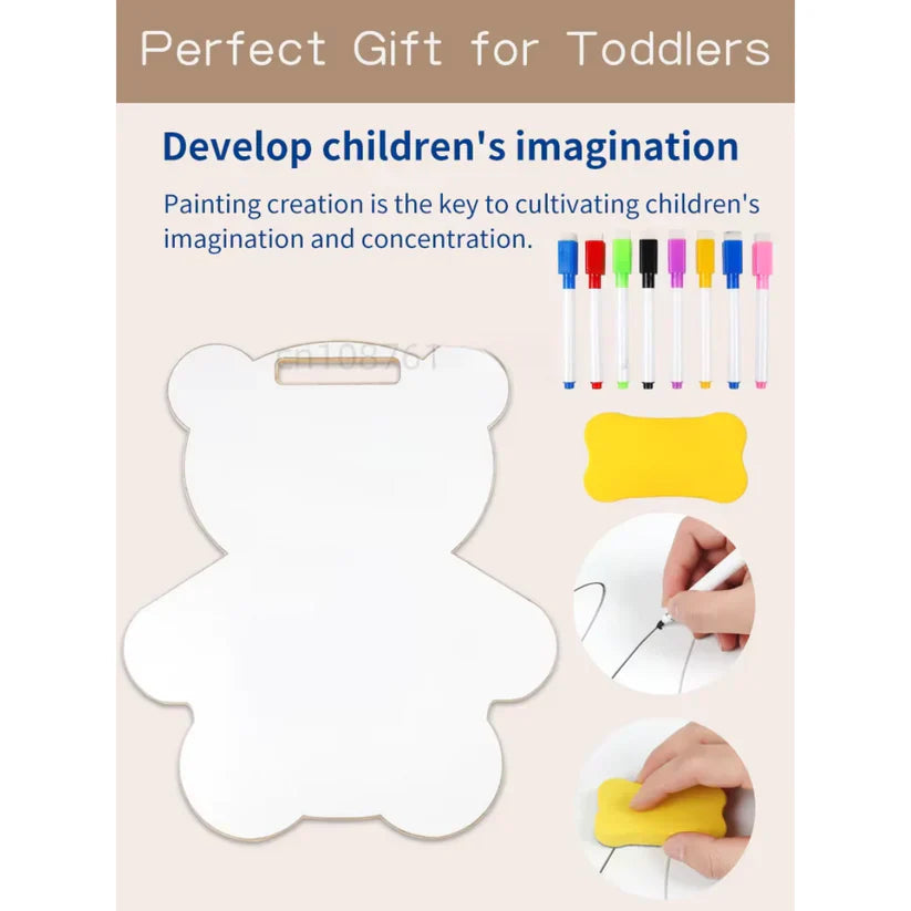 Toddler Montessori Busy Board Wooden Bear Educational Toy | Learning Fun-5