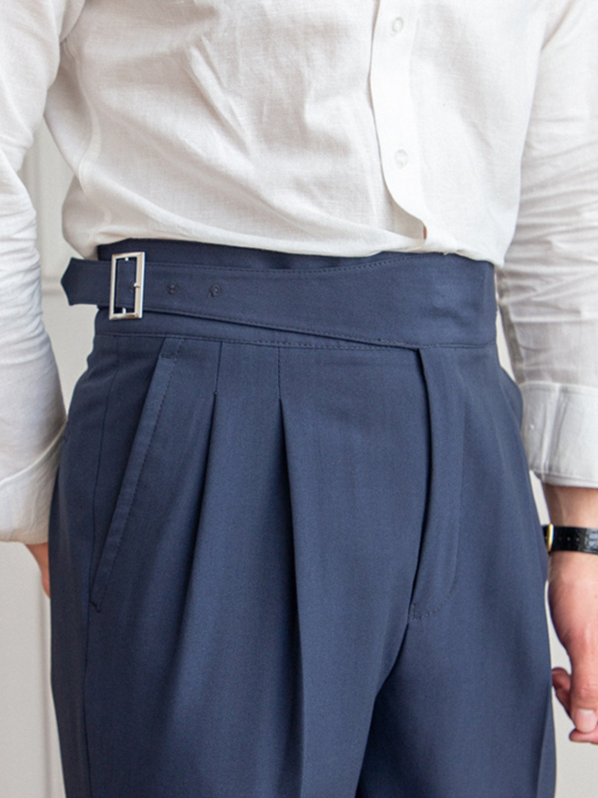 Men's Pants Black Premium Fabric | Louie-5