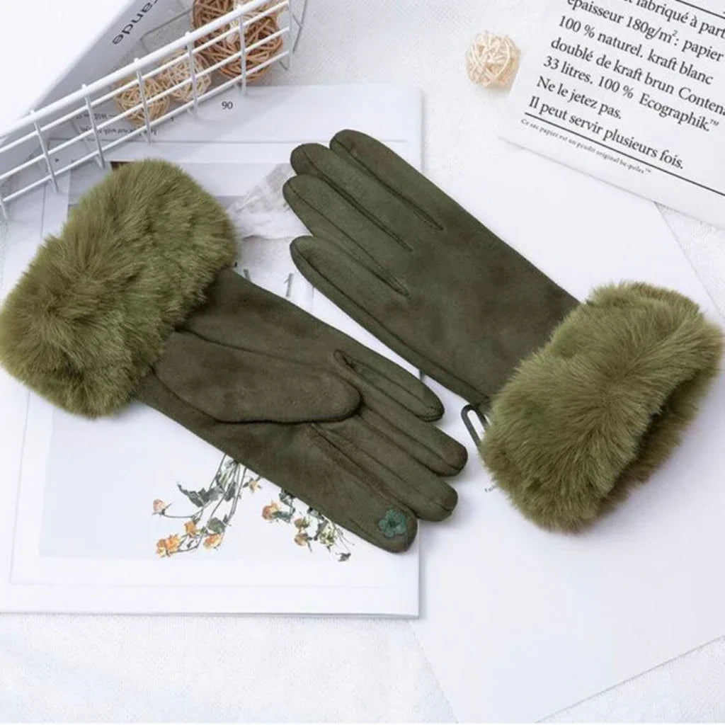 Women Luxurious Faux Fur Winter Gloves | Juliet