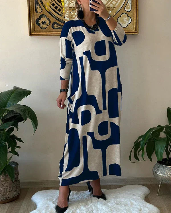 Variant image for Women Maxi Dress Multi-Print Polyester | Giana-13