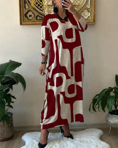 Variant image for Women Maxi Dress Multi-Print Polyester | Giana-7